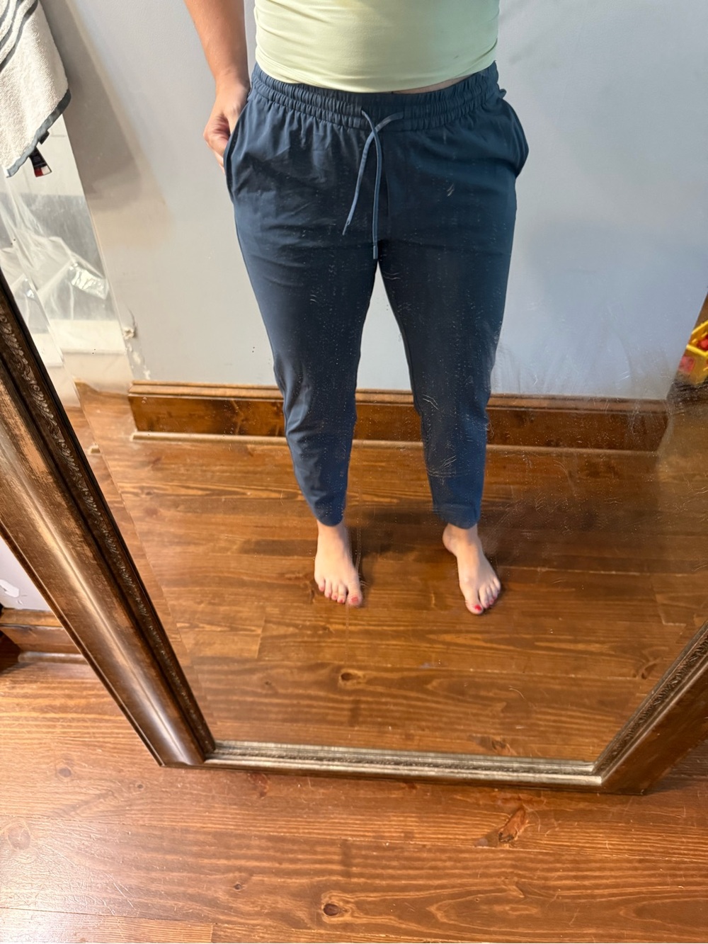 lululemon athletica Navy Blue Drawstring Ankle Joggers